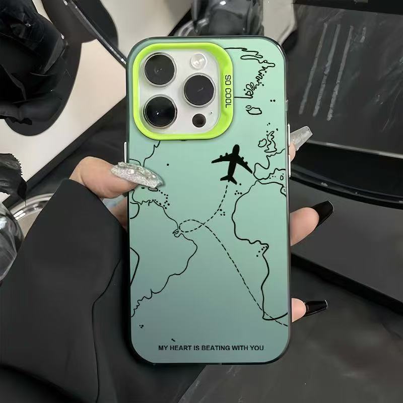 Flight map Apple phone case