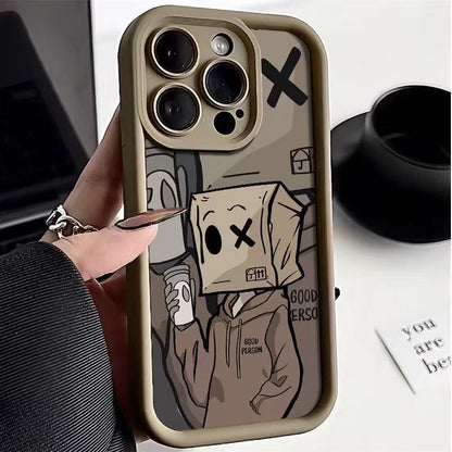 Cardboard Box Character Apple phone case