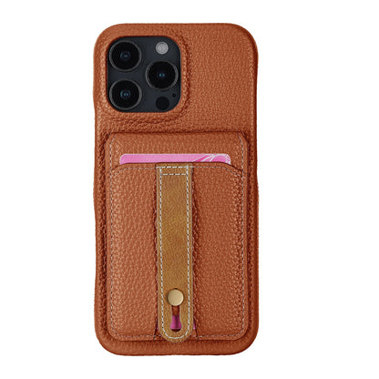 Card holder ring leather case iPhone phone case