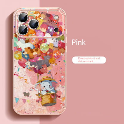 Lambskin Elephant Hot Air Balloon iPhone Case