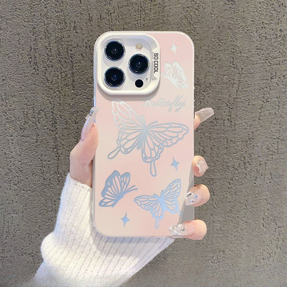 Frosted Hollow Butterfly Apple Phone Case