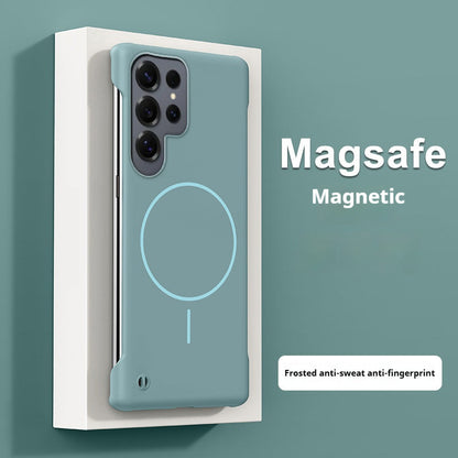 Thin circle magnetic skin-feel solid color frameless shell Samsung phone case