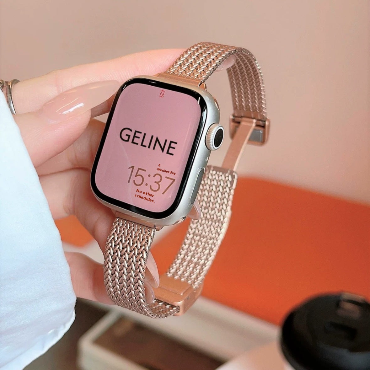 iwatch stainless steel metal mesh magnetic buckle strap
