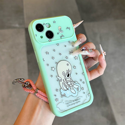 Cute Girl Large Window Apple Phone Case