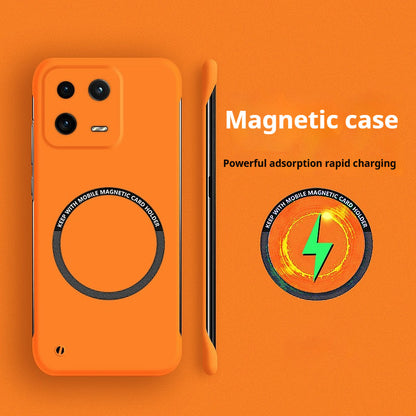 Solid color borderless magnetic Xiaomi mobile phone case