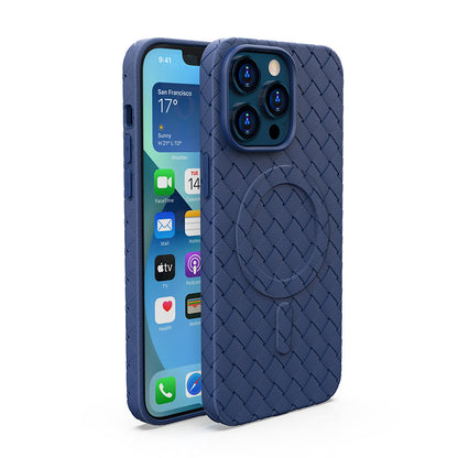 Woven texture magnetic heat dissipation Apple phone case