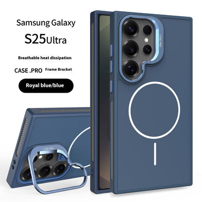 Thin circle magnetic lens holder Samsung mobile phone case