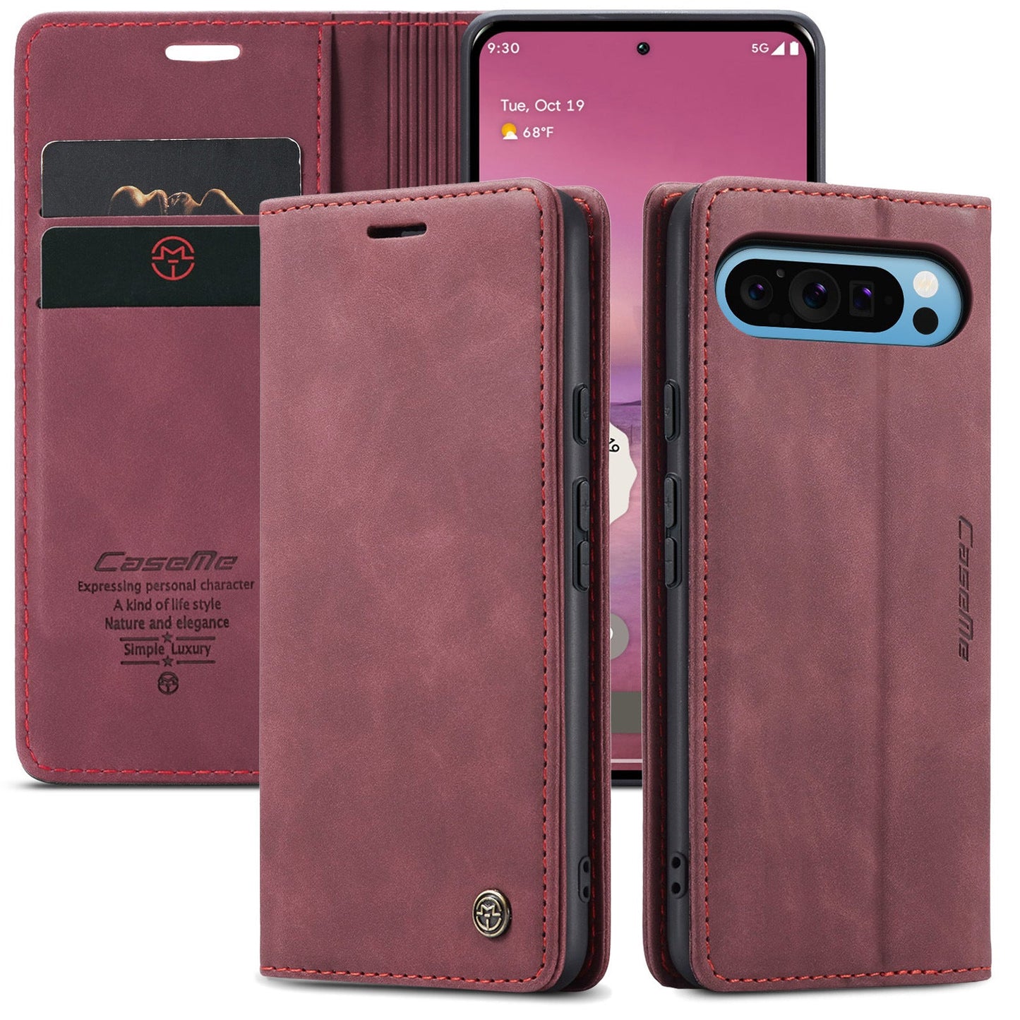 Leather flip cover card slot Google pixe phone case