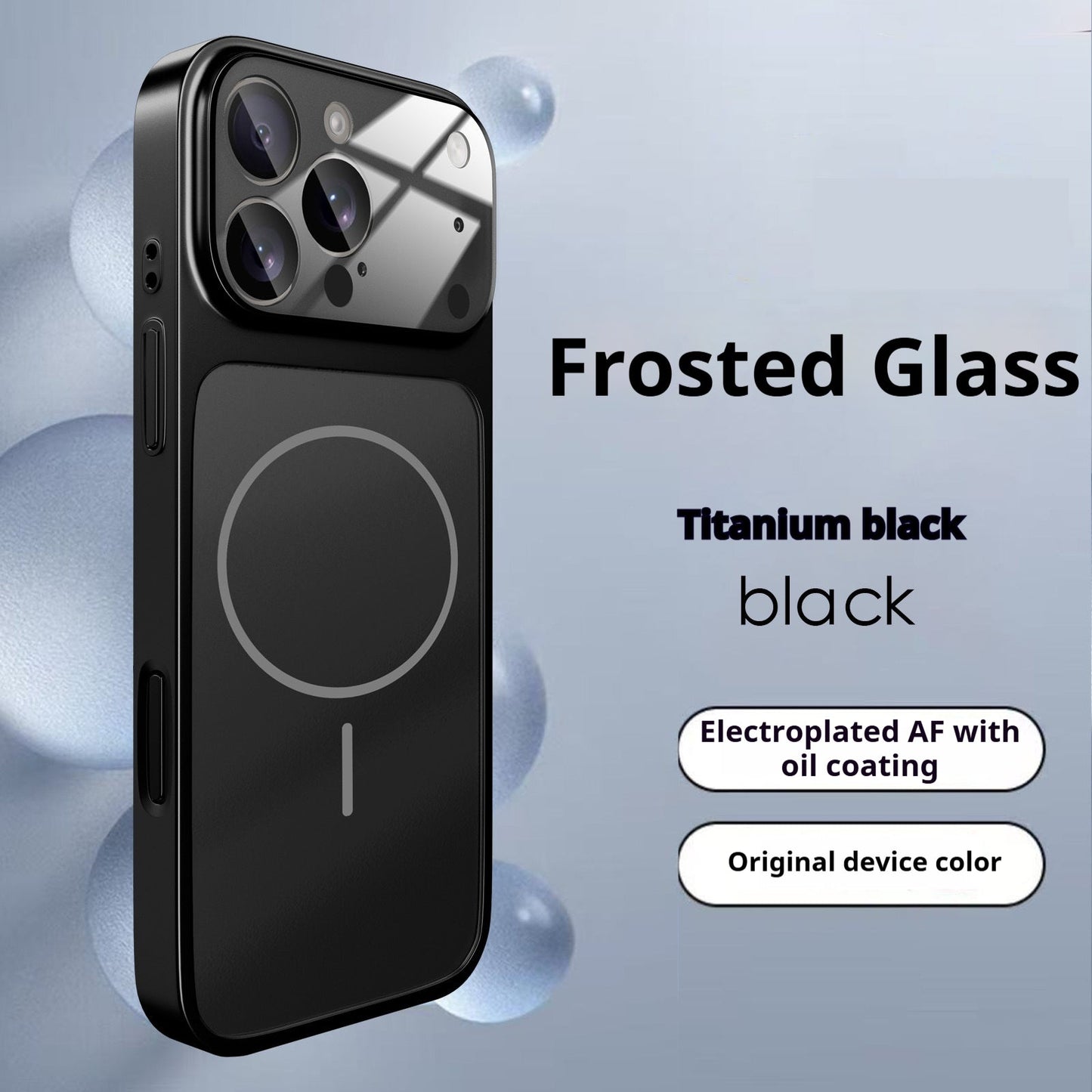 Ultra-thin skin-feel frosted glass magnetic iPhone case