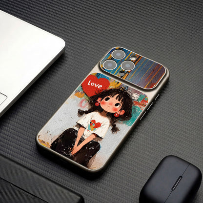 Graffiti Heart Girl Apple Phone Case