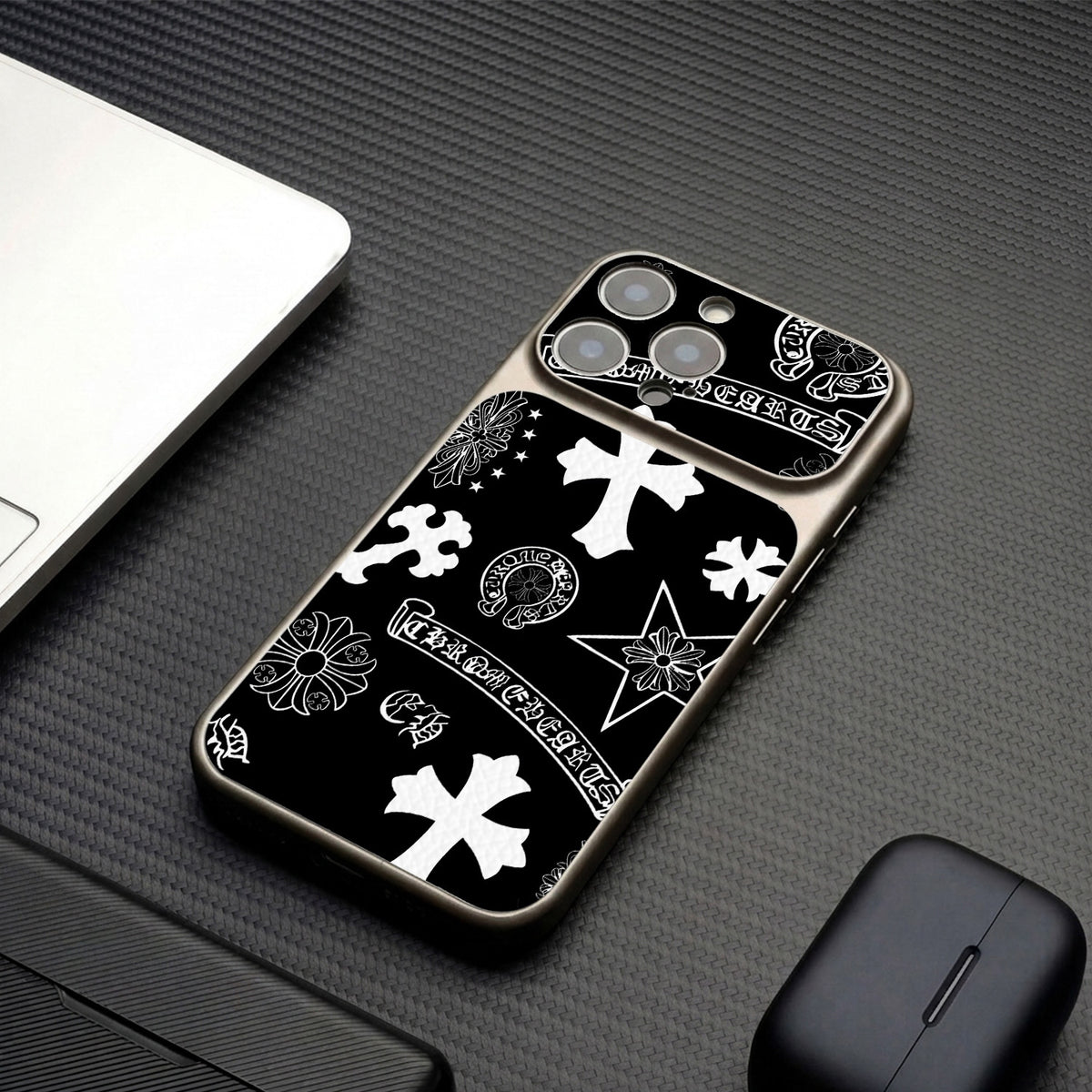 Cross pattern Apple phone case