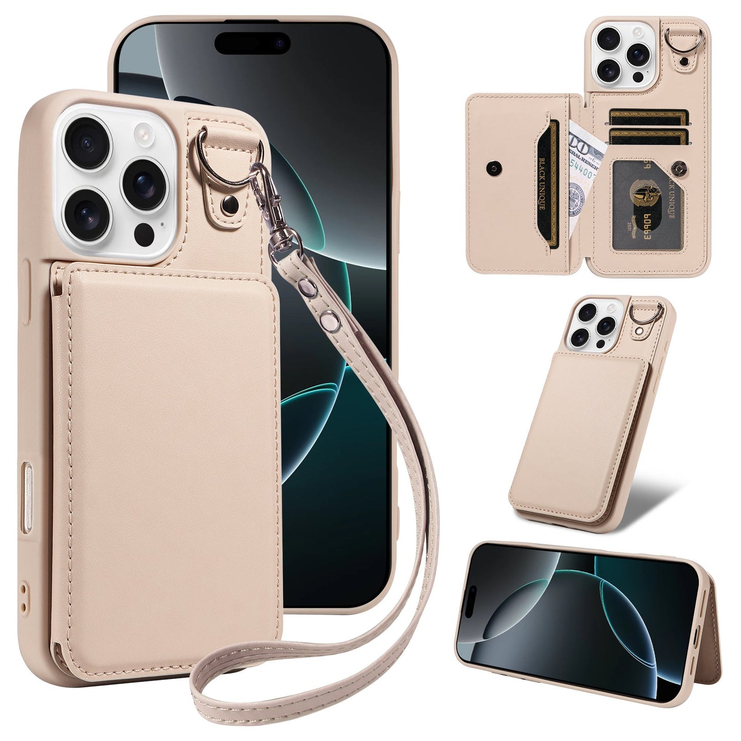 Bracelet Flip Card Holder Apple Phone Case