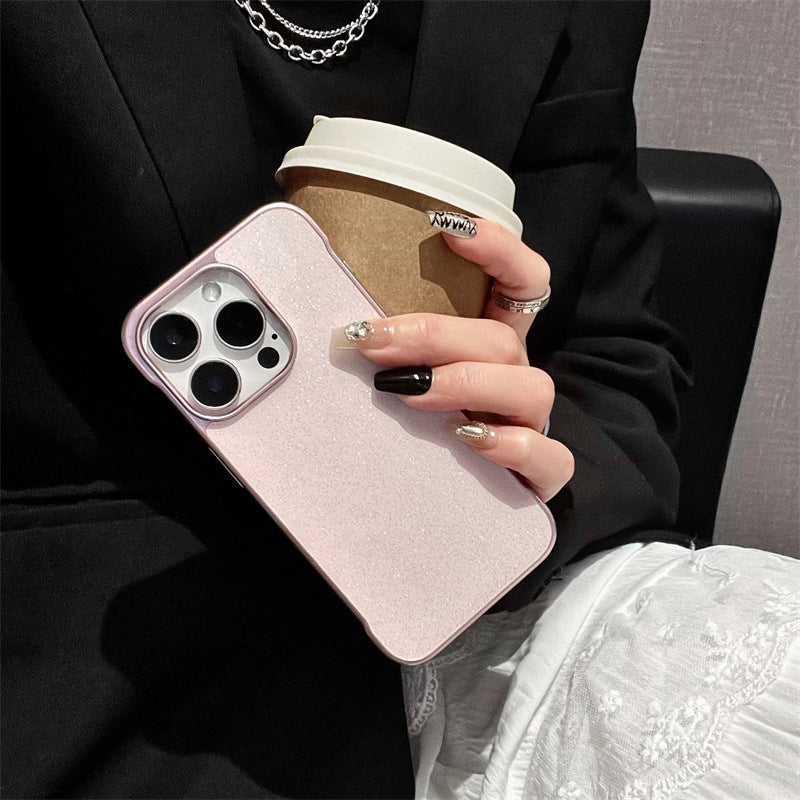 Ultra-thin glitter borderless iPhone case