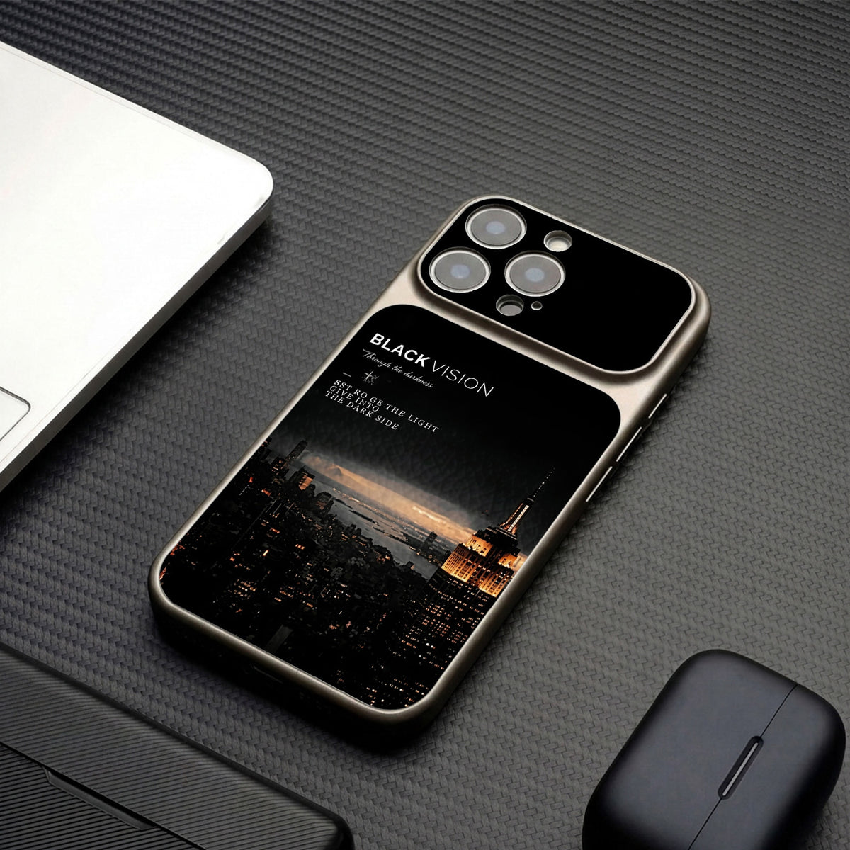 Black and Gold Urban-Style iPhone Case