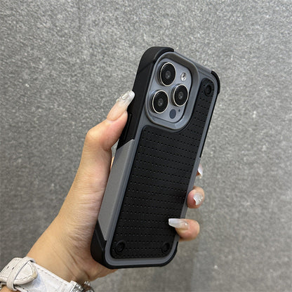 Anti-slip contrasting color four-corner anti-fall iPhone case