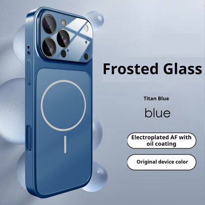 Ultra-thin skin-feel frosted glass magnetic iPhone case