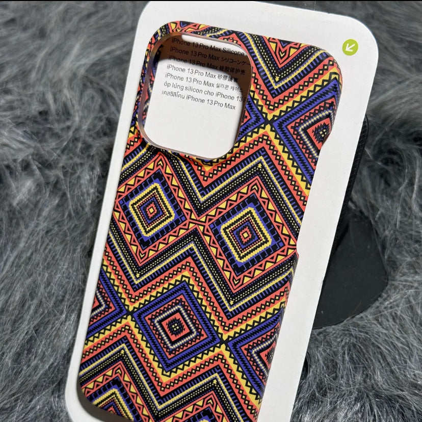 Kevlar texture half-covered iPhone case