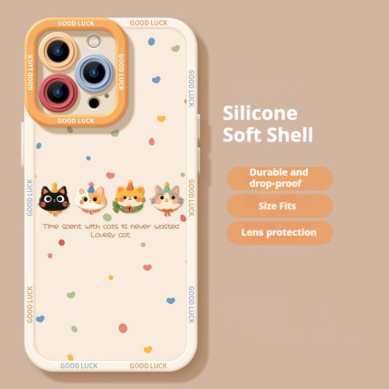 Cute donut silicone Apple phone case