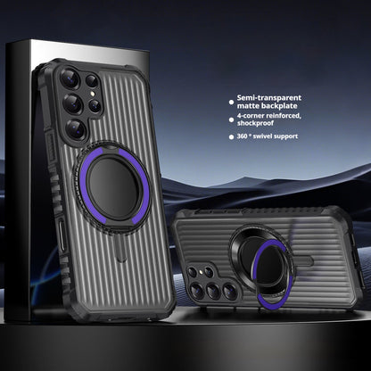 Skin-feel 360-degree rotating magnetic stand for Samsung mobile phone case