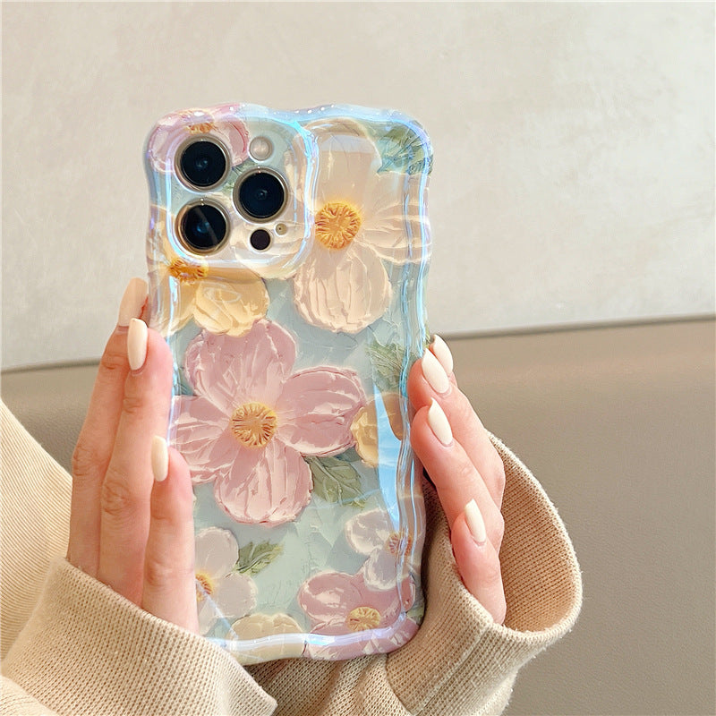 Fashion oil painting flower iPhone case