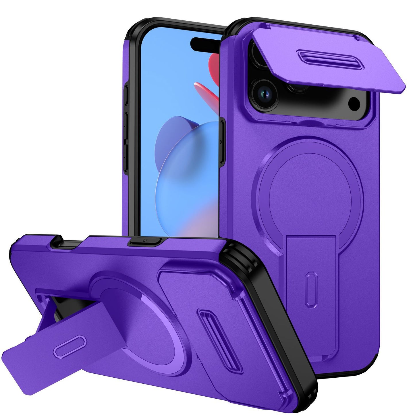 Tengfei Window Magnetic Stand Apple Phone Case