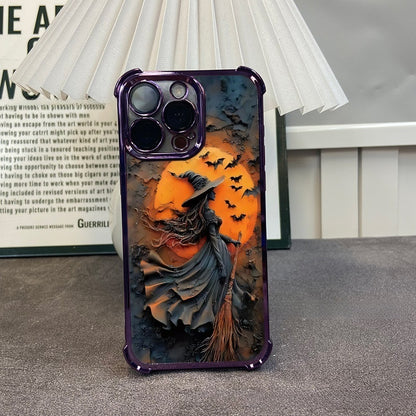 Witch-Themed Electroplated Shockproof iPhone Case