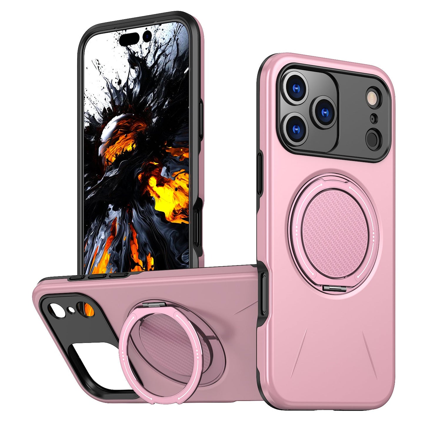 Rotating bracket magnetic iPhone case
