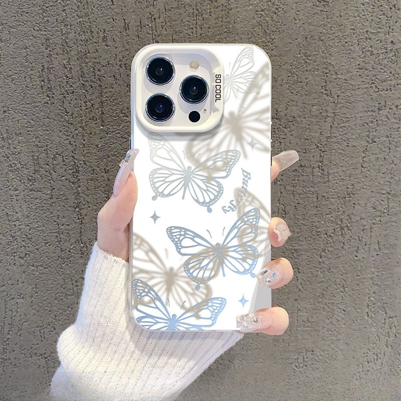 Frosted Hollow Butterfly Apple Phone Case