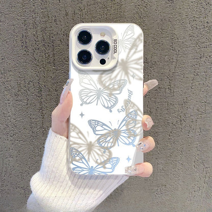 Frosted Hollow Butterfly Apple Phone Case