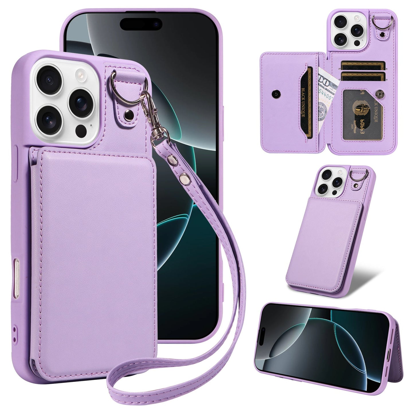 Bracelet Flip Card Holder Apple Phone Case