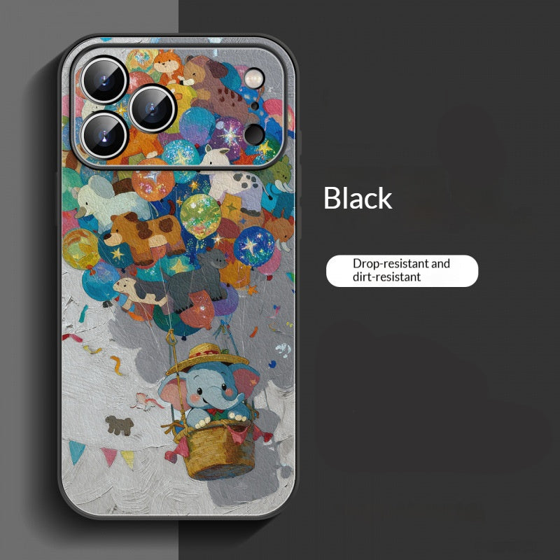 Lambskin Elephant Hot Air Balloon iPhone Case