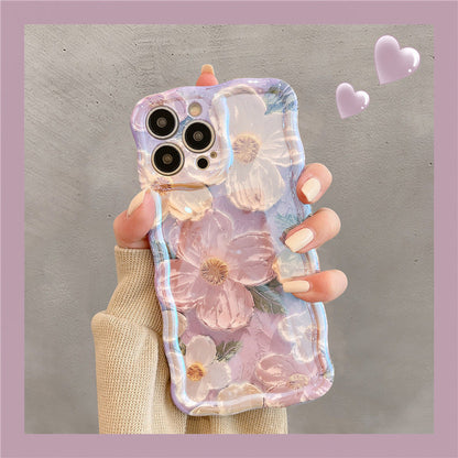 Fashion oil painting flower iPhone case