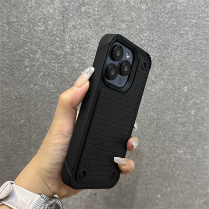 Anti-slip contrasting color four-corner anti-fall iPhone case