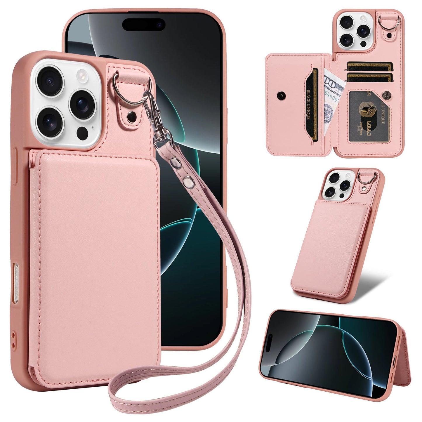 Bracelet Flip Card Holder Apple Phone Case