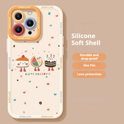 Cute donut silicone Apple phone case