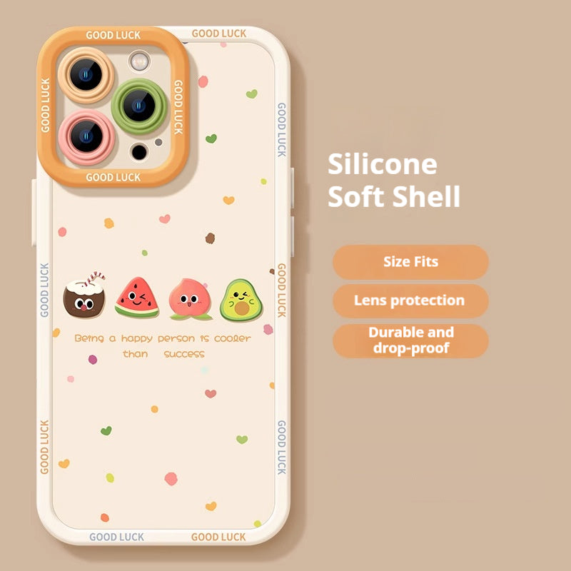 Cute donut silicone Apple phone case