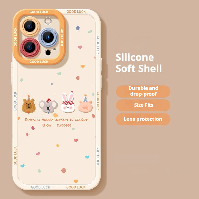 Cute donut silicone Apple phone case