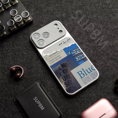 Creative Blue-Themed Letter-Style Frosted iPhone Case