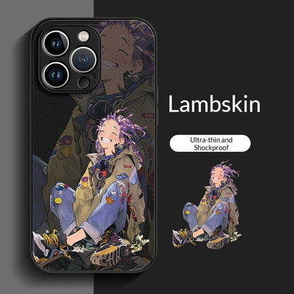 Happy Girl Lambskin Apple Phone Case