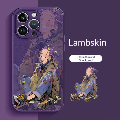 Happy Girl Lambskin Apple Phone Case