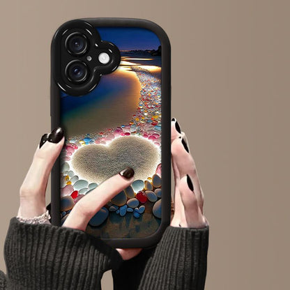 Beach Heart Apple Phone Case