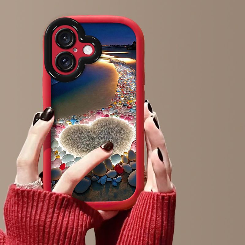 Beach Heart Apple Phone Case