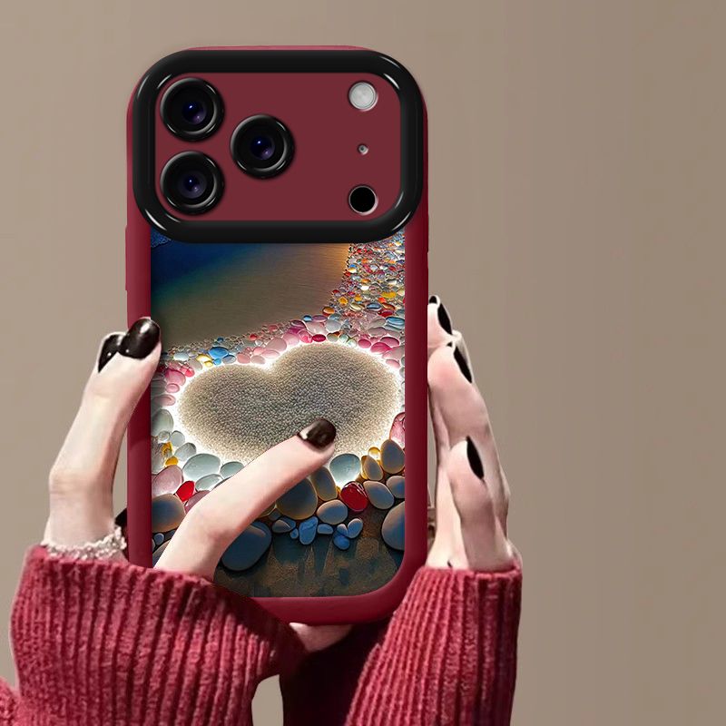Beach Heart Apple Phone Case