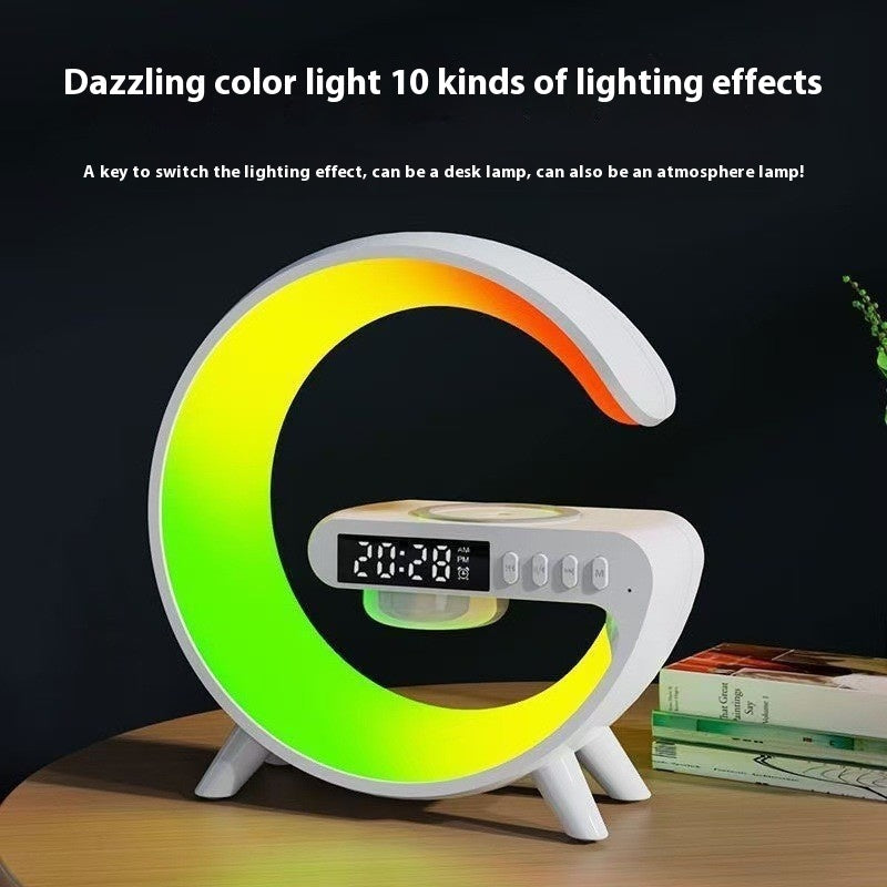 Wireless Charging Alarm Clock Ambient Light Multifunctional Stand
