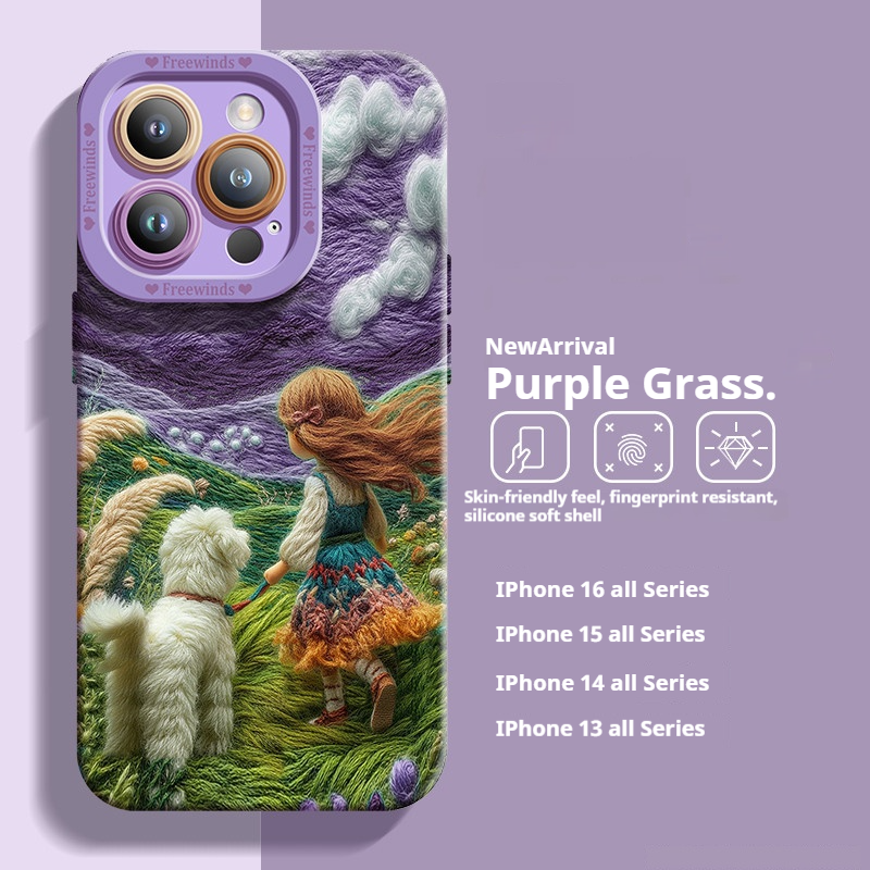 Oil painting girl iPhone case