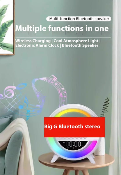 Wireless Charging Alarm Clock Ambient Light Multifunctional Stand