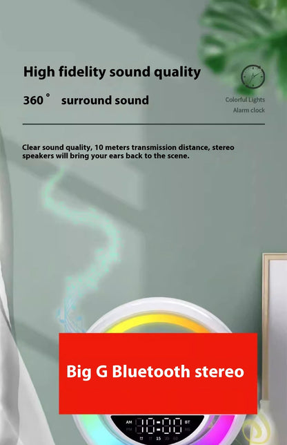 Wireless Charging Alarm Clock Ambient Light Multifunctional Stand