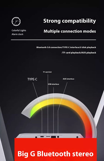 Wireless Charging Alarm Clock Ambient Light Multifunctional Stand