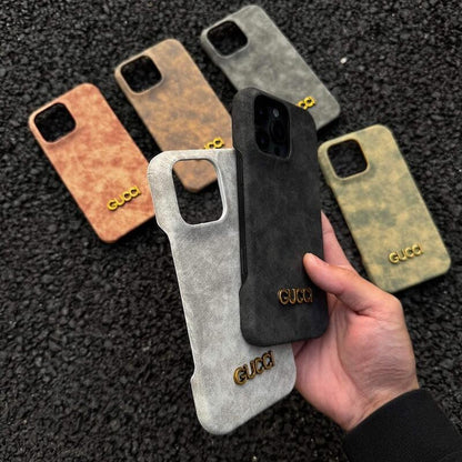 Fashion leather half-covered iPhone case
