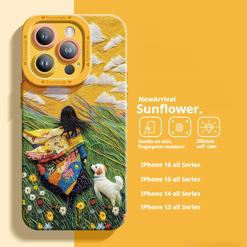 Oil painting girl iPhone case